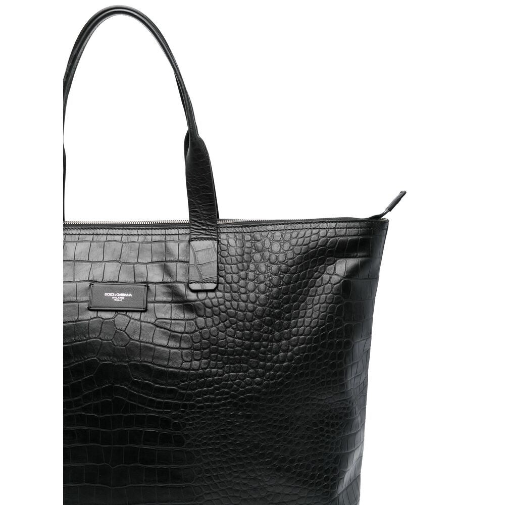 Black Logo Large Tote 4