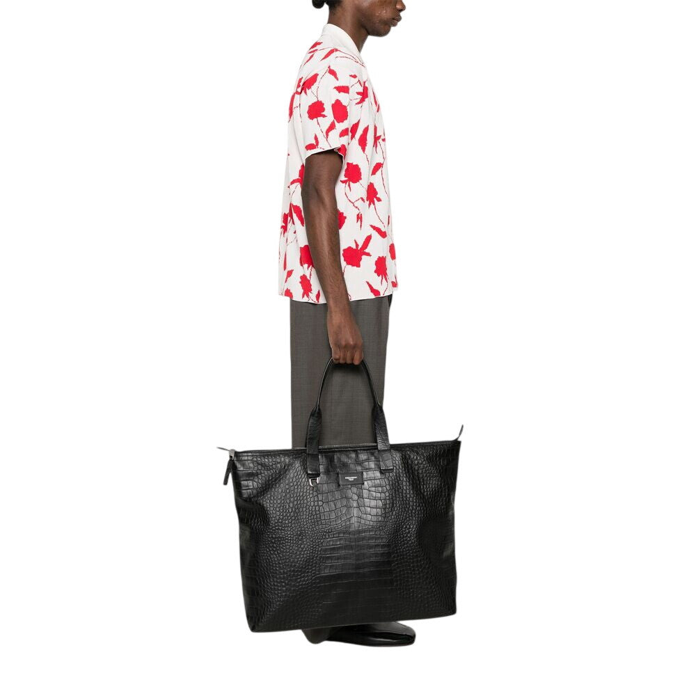 Black Logo Large Tote 5