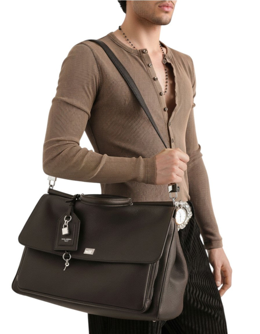 Brown Sicily Large Briefcase 5