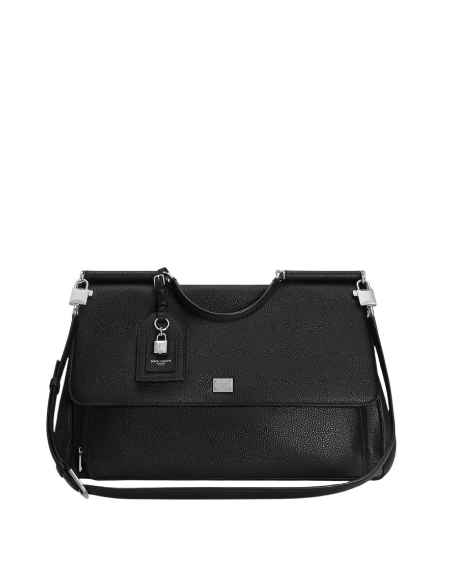 Black Sicily Large Briefcase Bag 1
