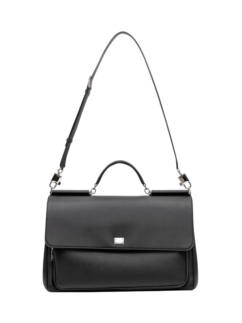 Black Sicily Large Briefcase Bag 2