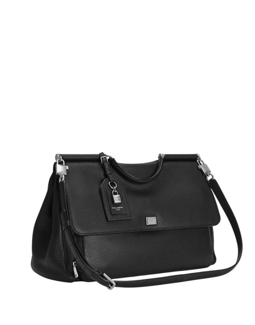Black Sicily Large Briefcase Bag 3