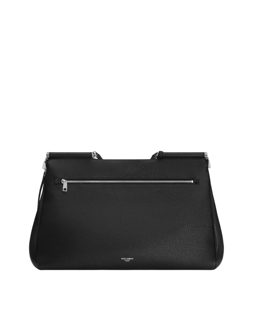 Black Sicily Large Briefcase Bag 4