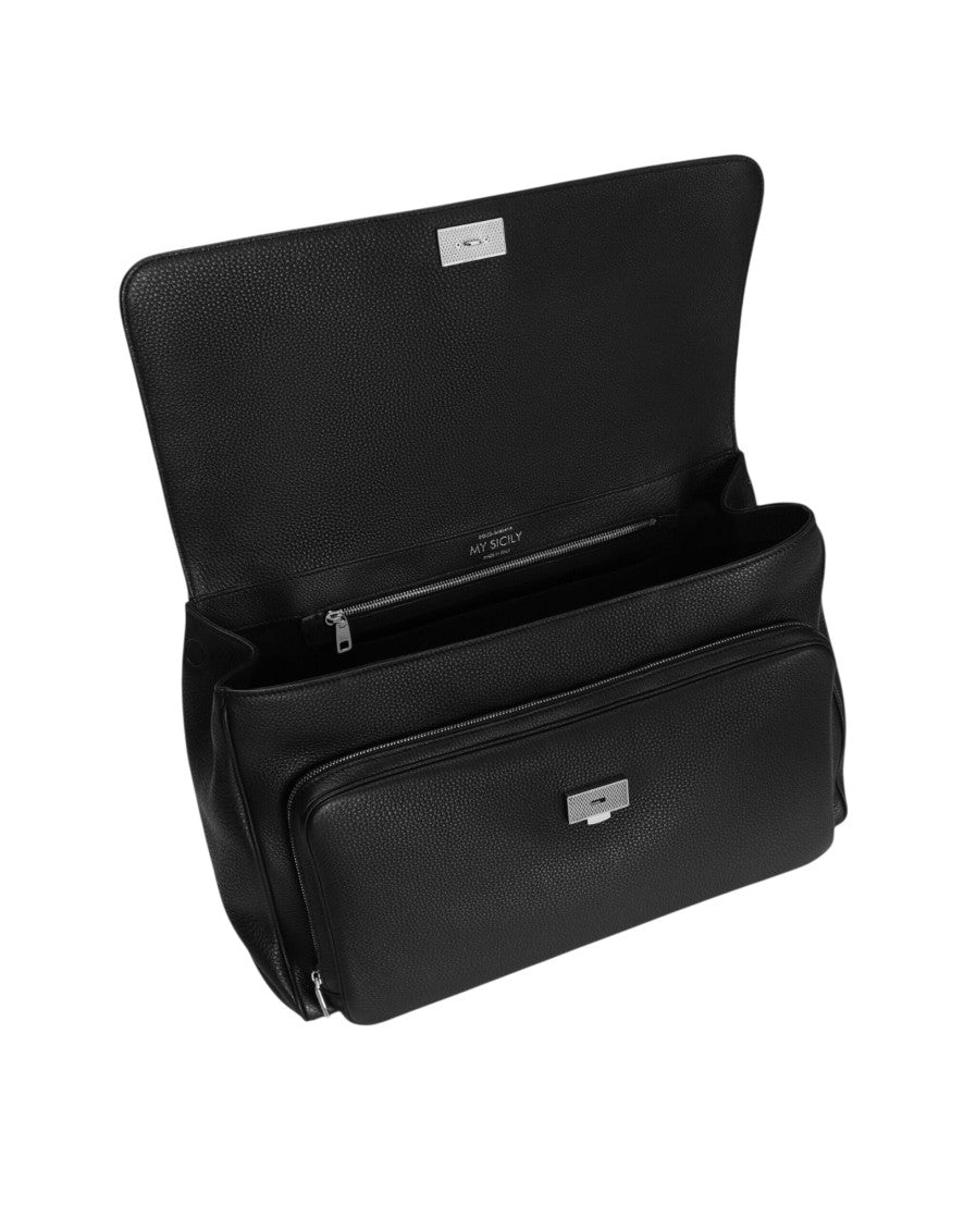 Black Sicily Large Briefcase Bag 5