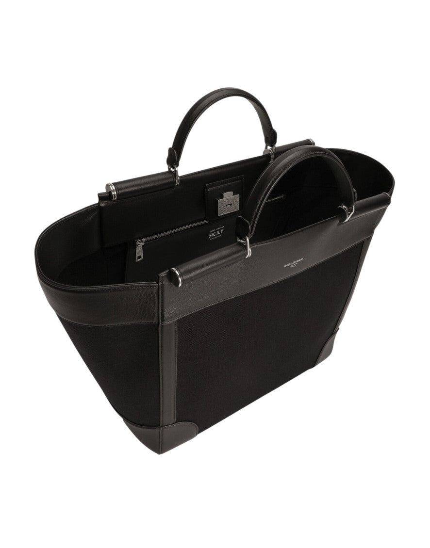 Black Sicily Large Tote 3