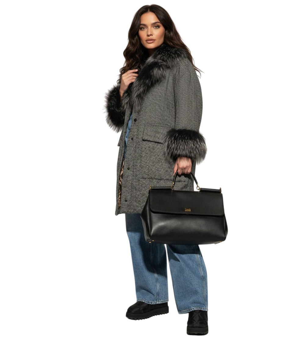 Black My Sicily Maxi Satchel 5