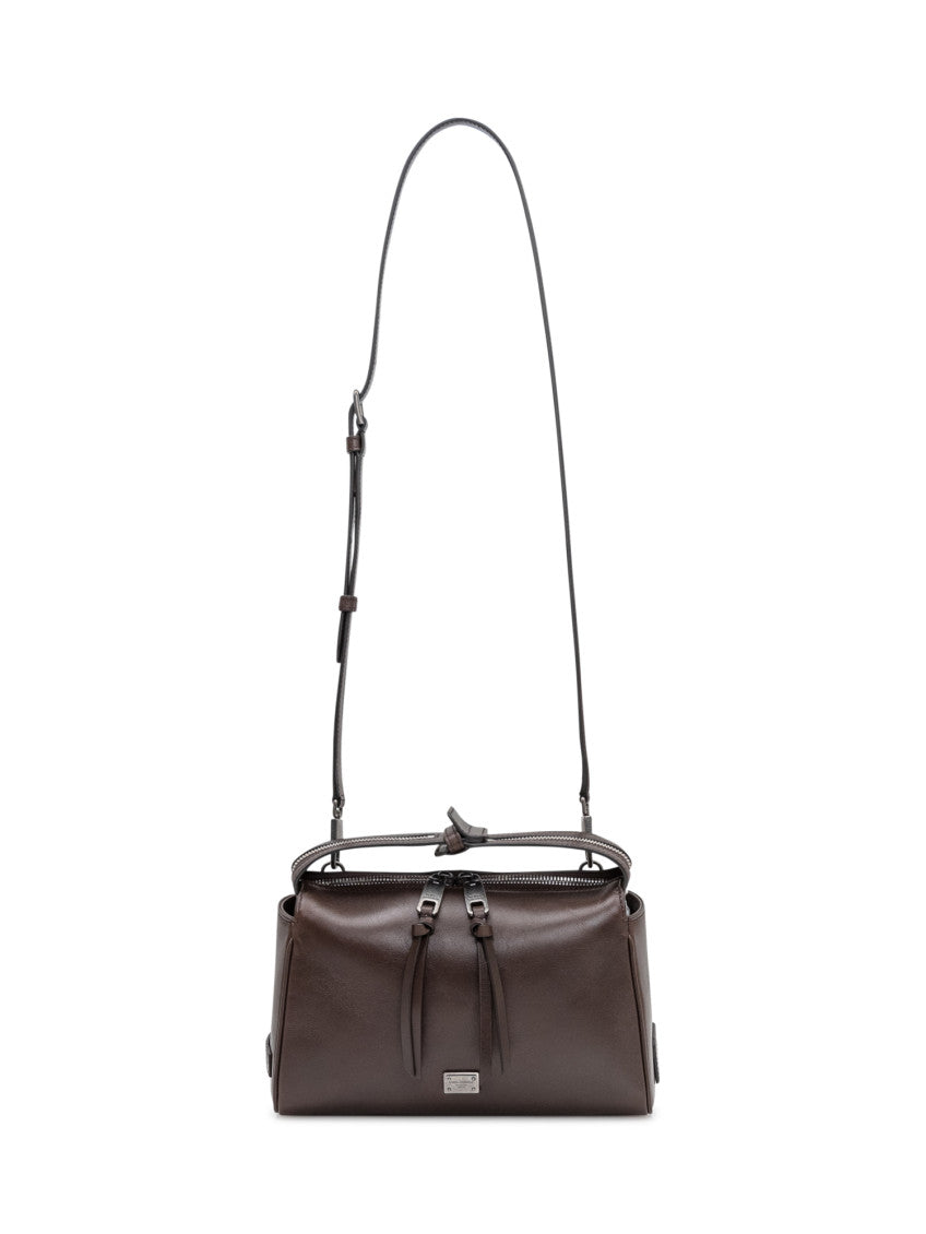 Brown Vittoria Medium Crossbody Bag 2