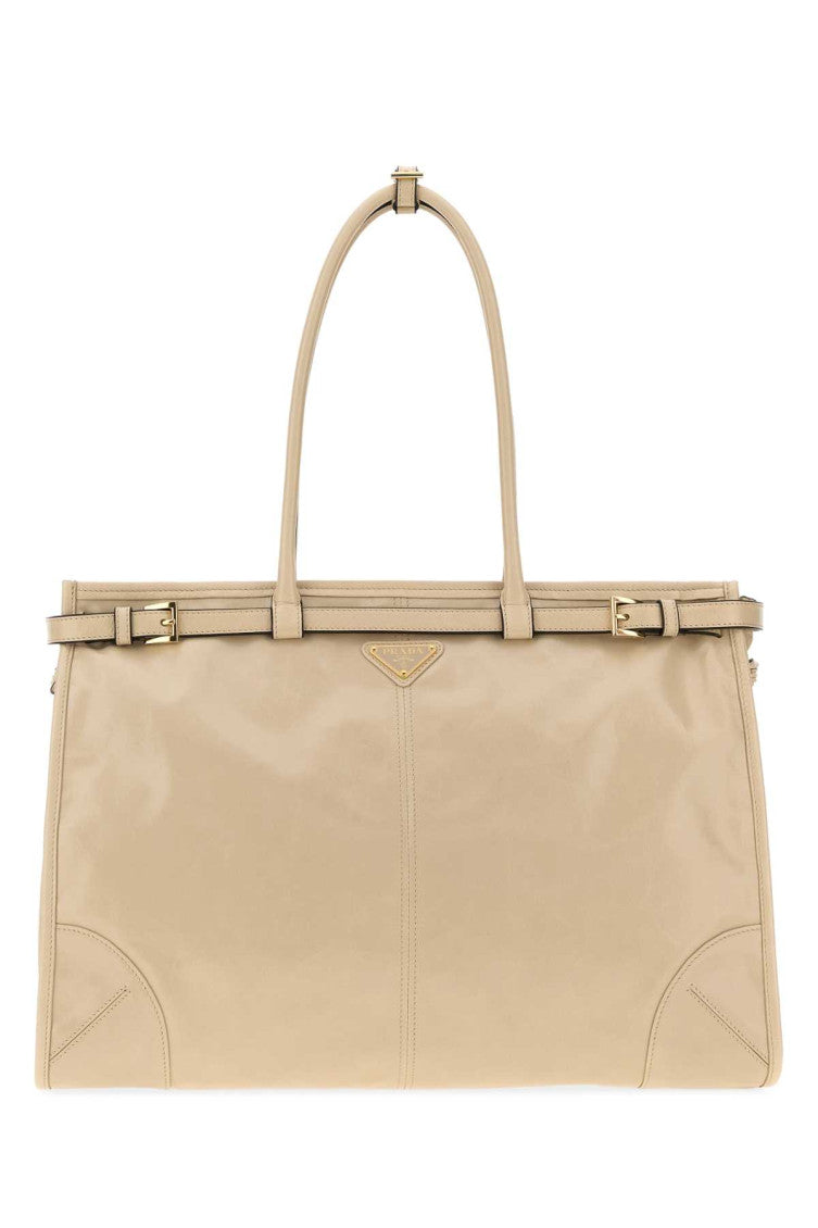 Beige Bonnie Top Zip Extra Large Tote 1
