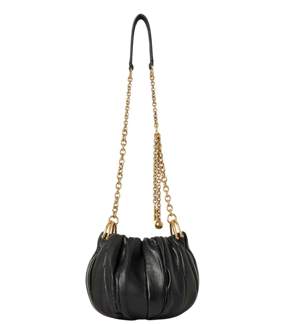 Black Plisse Medium Shoulder Bag 2