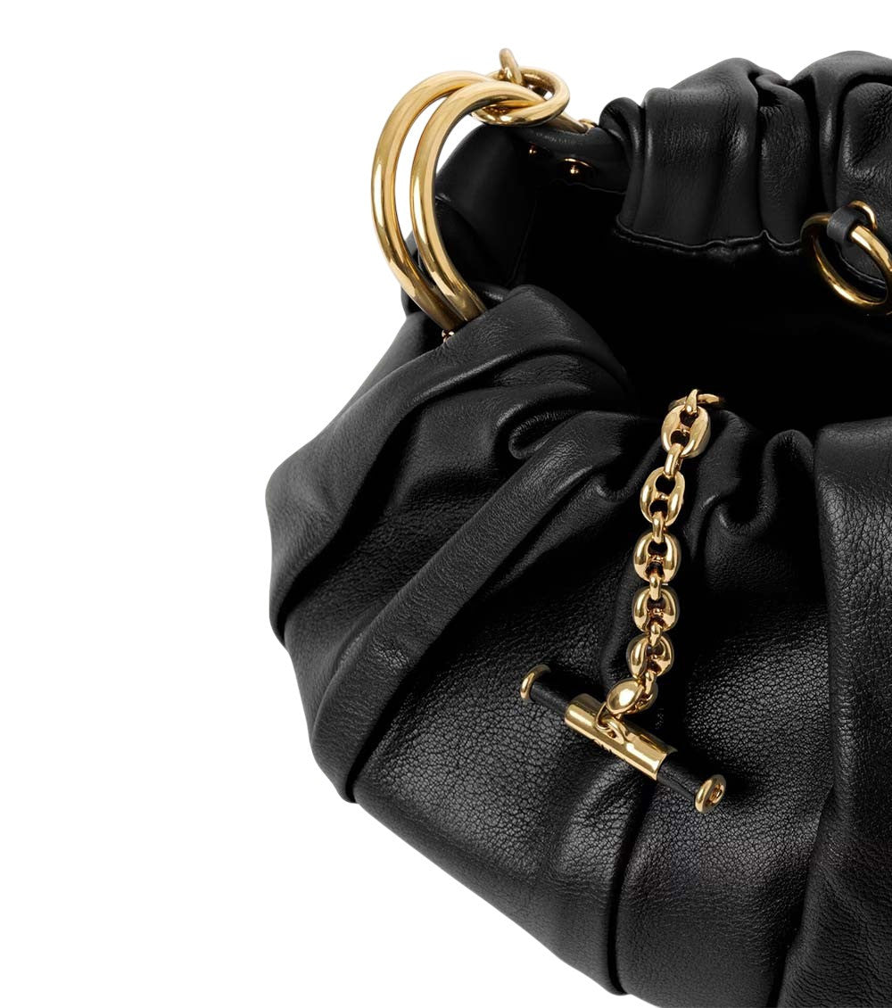 Black Plisse Medium Shoulder Bag 3