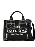 Black Trompe Loeil Top Zip Medium Tote 1