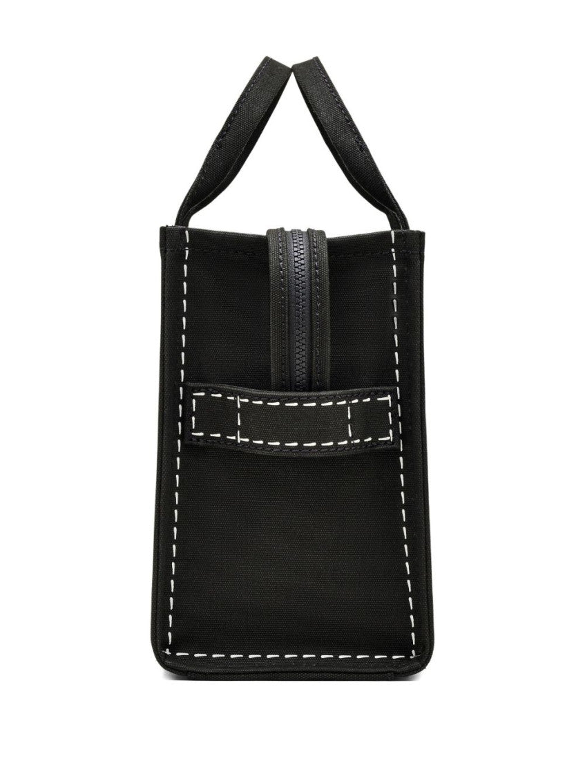 Black Trompe Loeil Top Zip Medium Tote 3