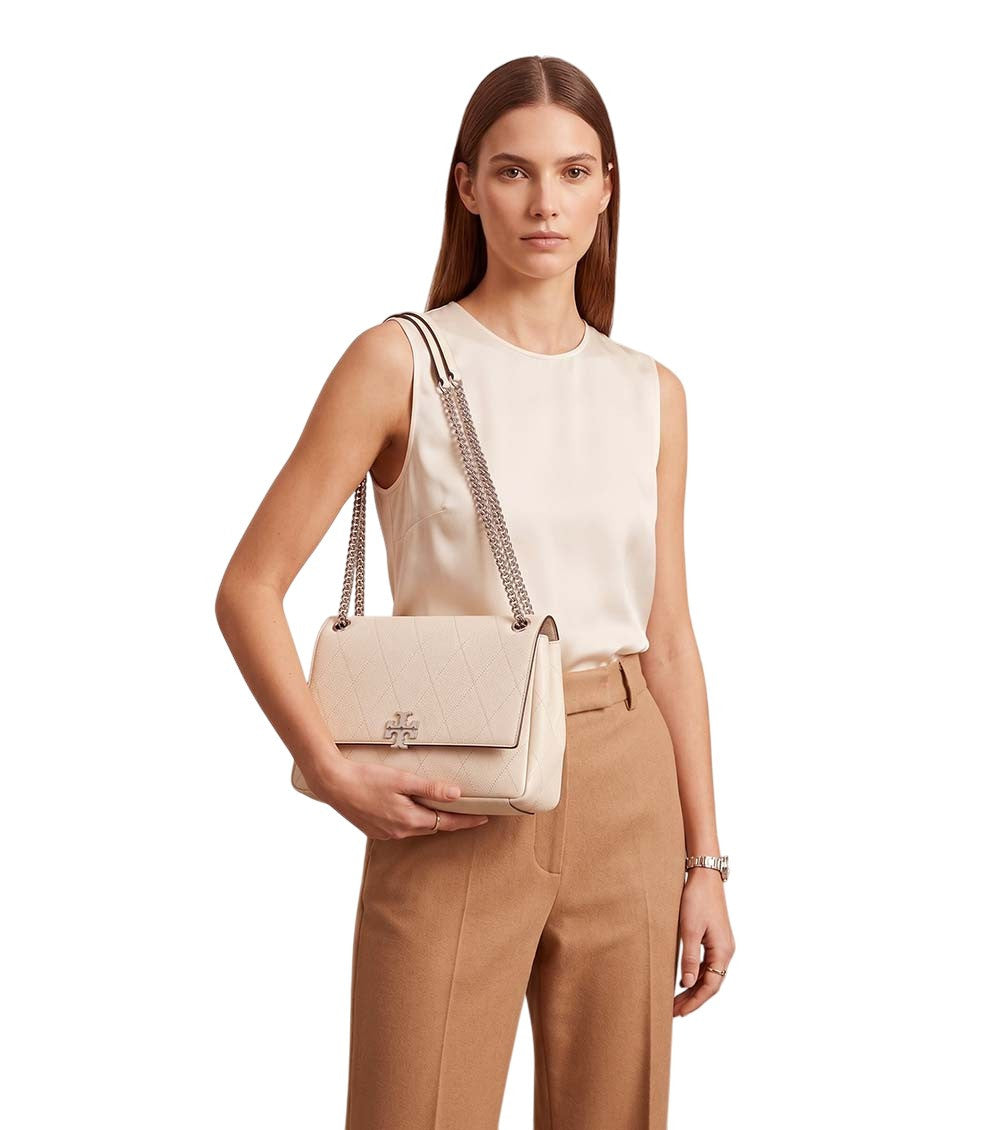 Light Cream Charlie Medium Shoulder Bag 4