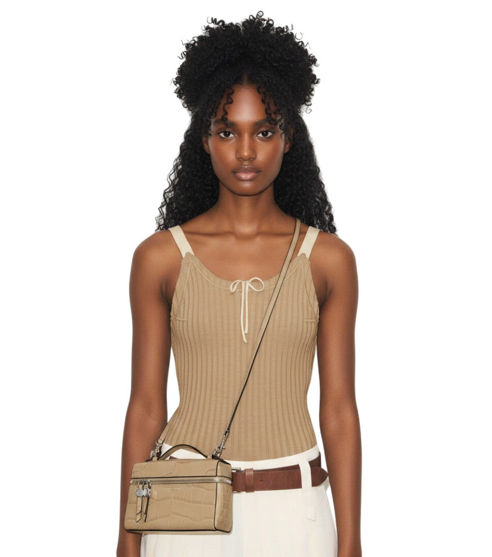 Beige Romy Slim Mini Crossbody Bag 5