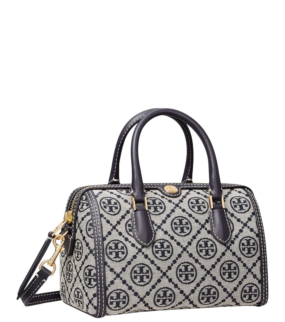 Navy Blue T Monogram Mini Duffle Bag 2