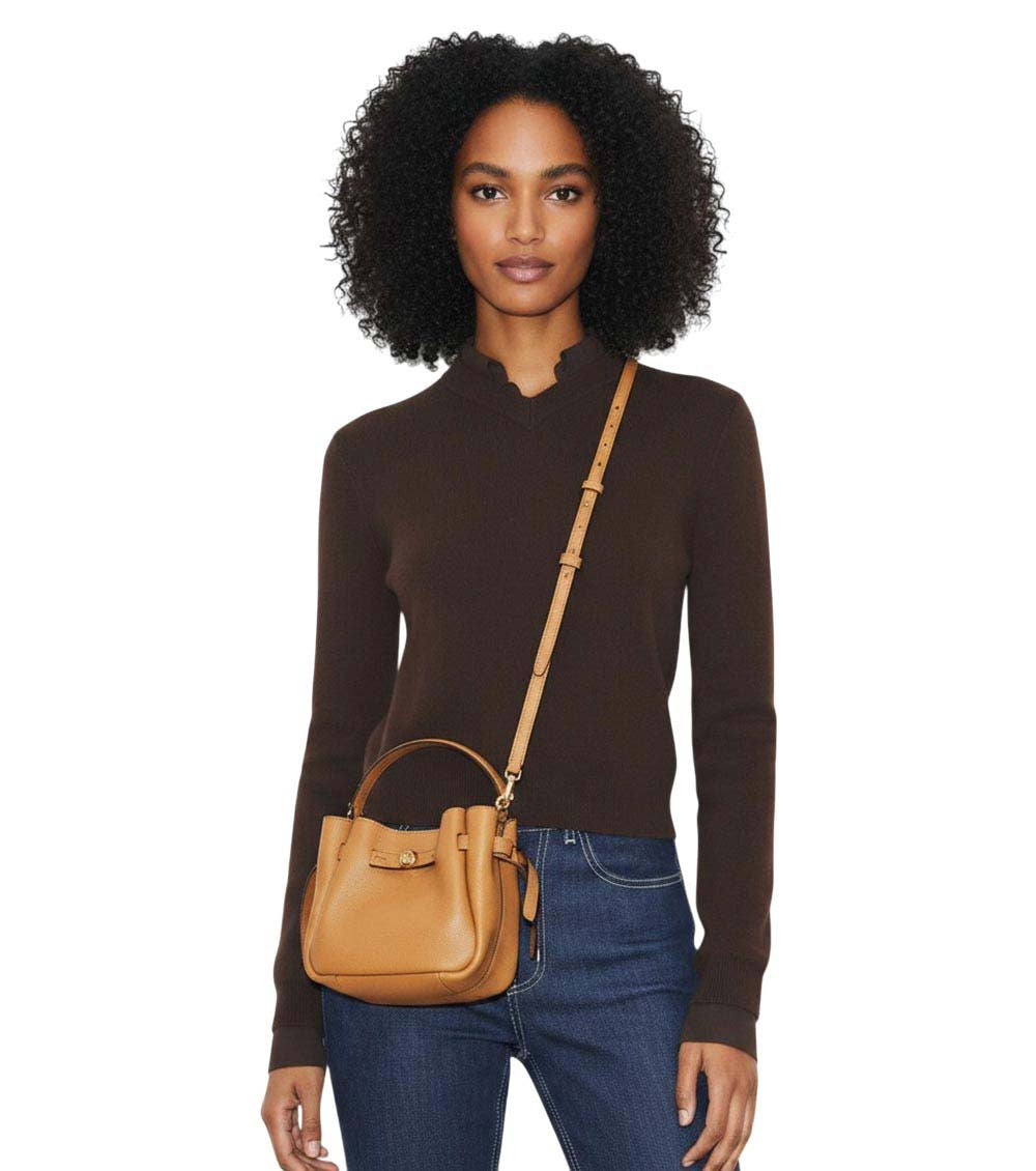 Brown Romy Mini Bucket Bag 4