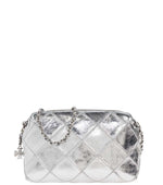 Silver Fleming Mini Crossbody Bag 1