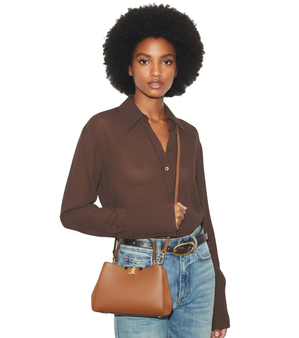 Tan Eleanor Mini Satchel 4