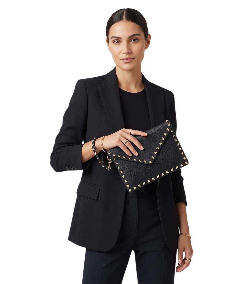 Black Rockstud Clutch 5