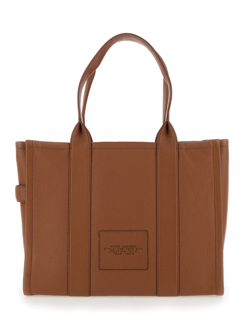 Brown The Top Zip Large Tote 2