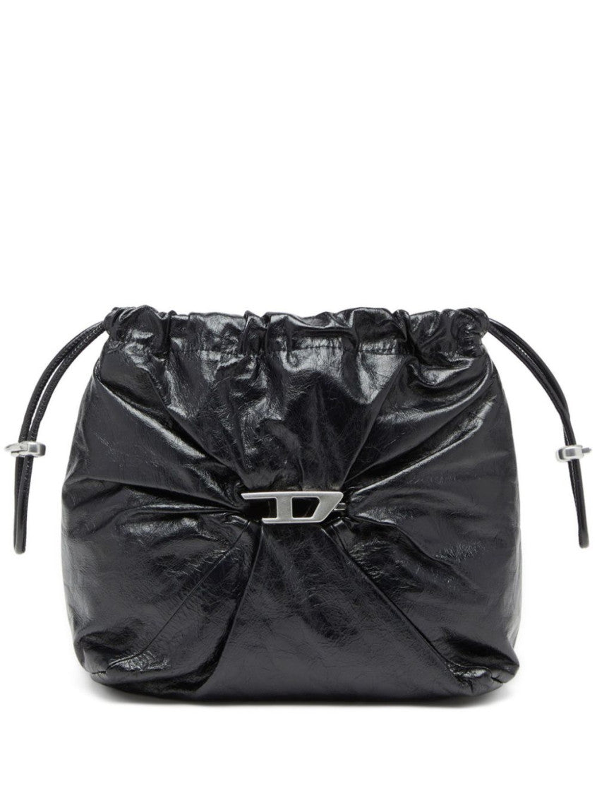 Black scrunch-d bucket Bag 1