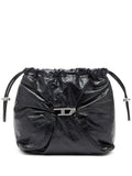 Black scrunch-d bucket Bag 1