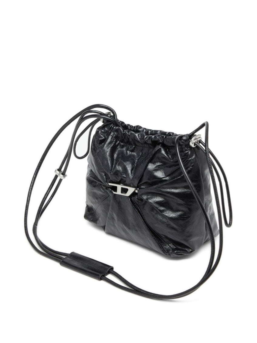 Black scrunch-d bucket Bag 3