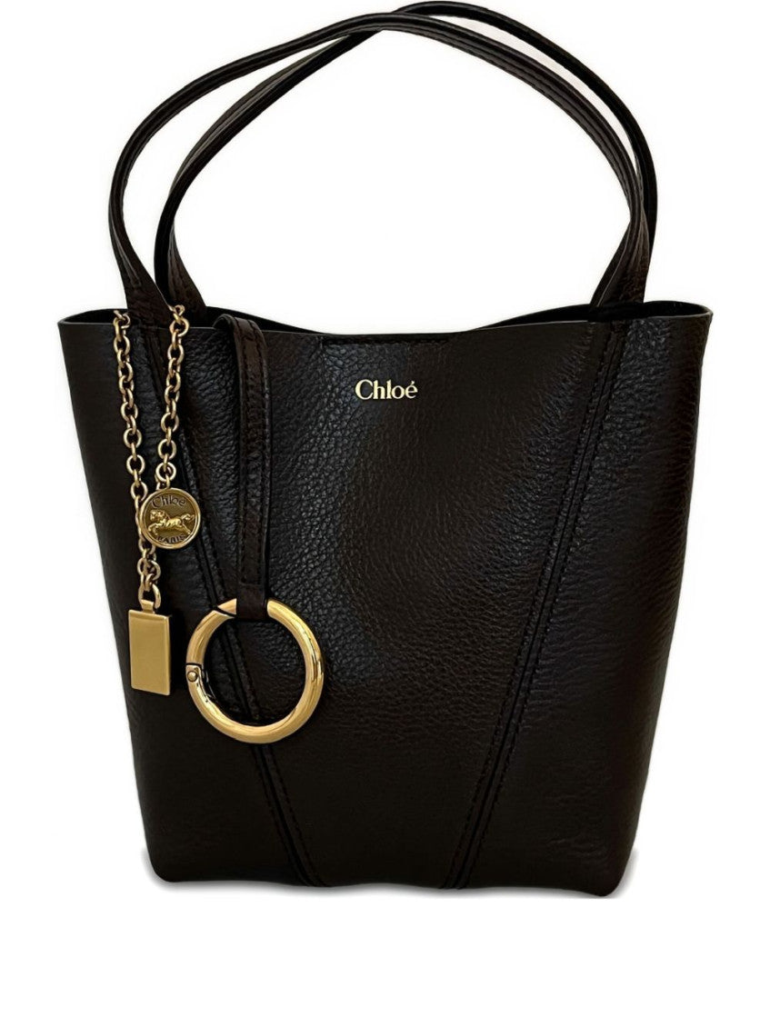 Dark Brown Spin Small Tote 1