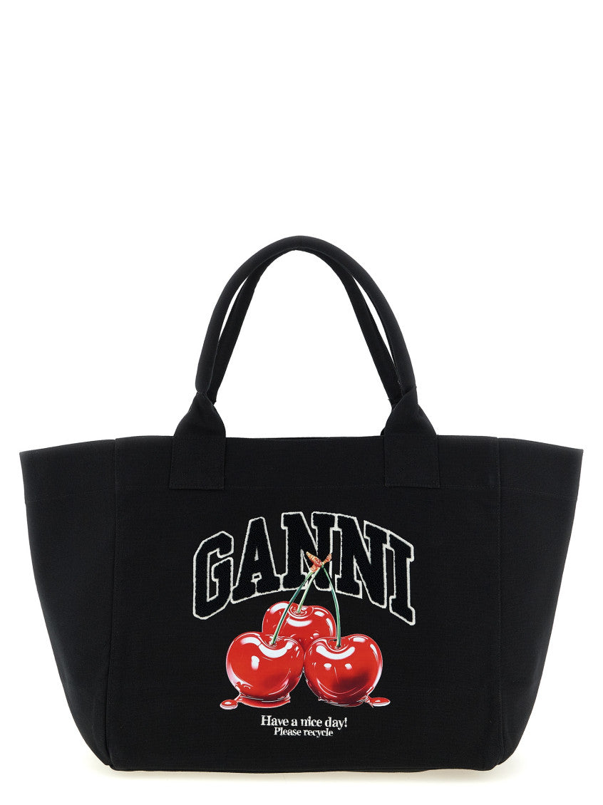 Black Medium Cherry Tote 1