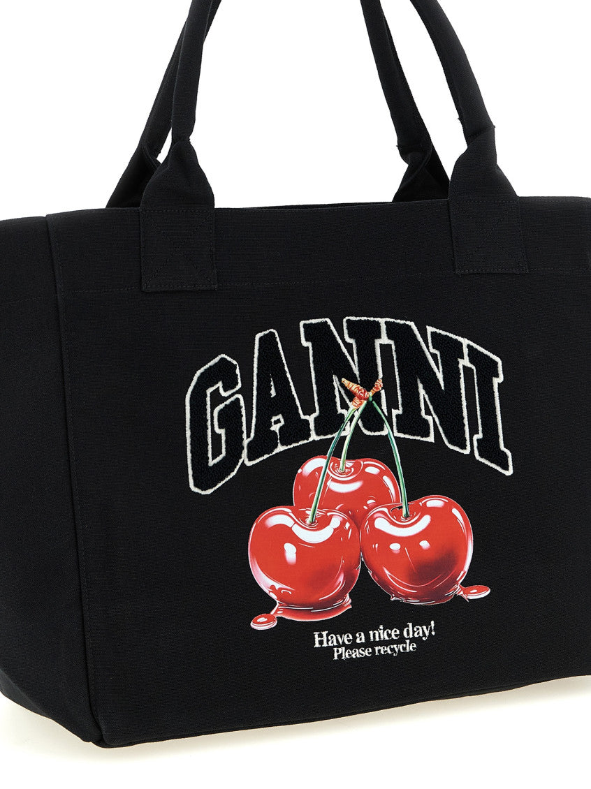 Black Medium Cherry Tote 3