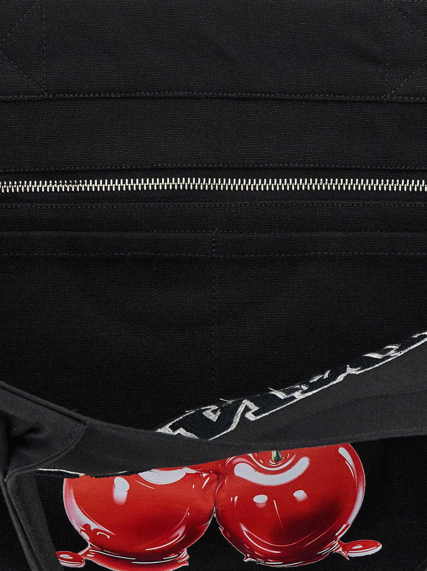Black Medium Cherry Tote 4