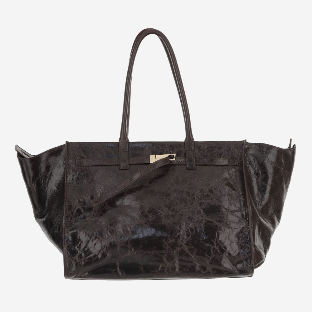 Dark Brown La Petite Top Zip Tote 1