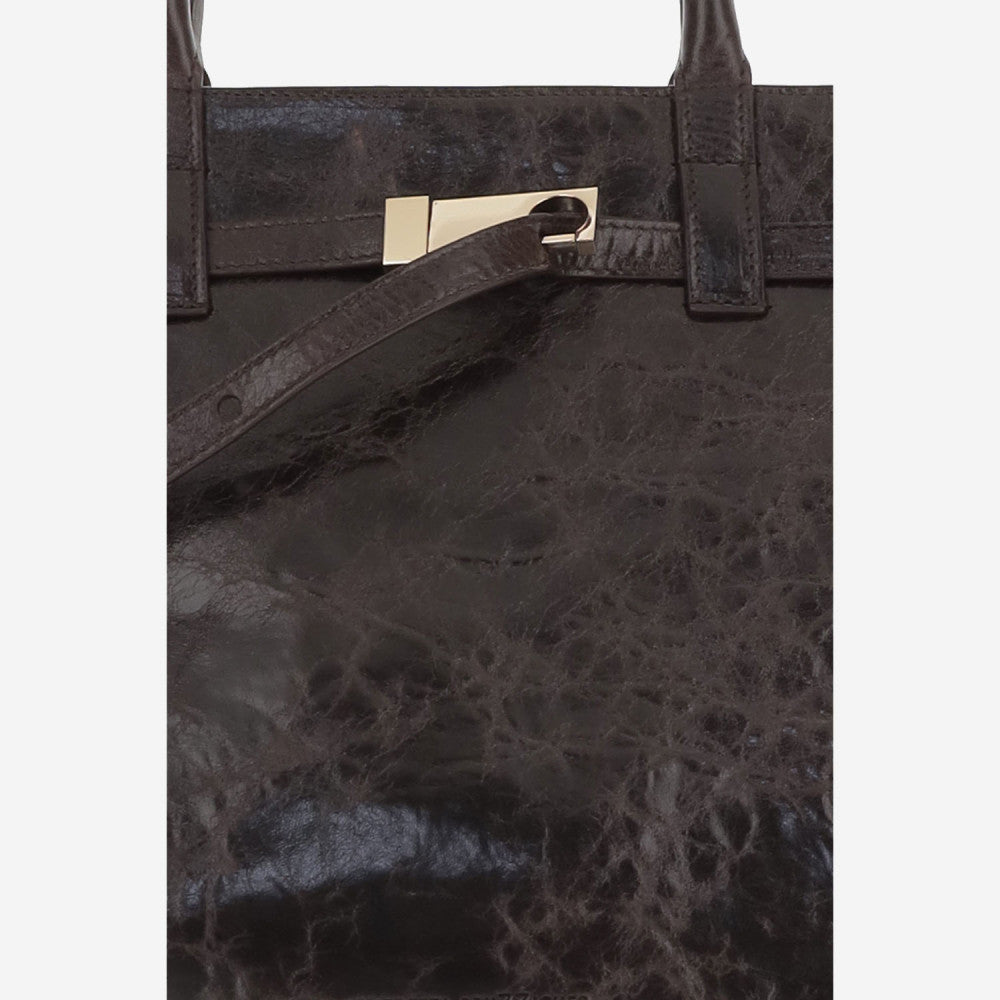 Dark Brown La Petite Top Zip Tote 4