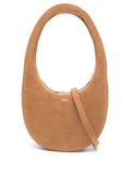 Brown Swipe Suede Shoulder Bag 1