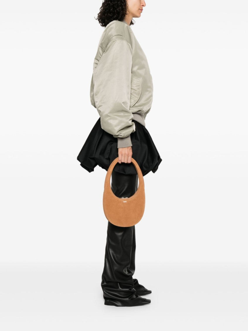 Brown Swipe Suede Shoulder Bag 3
