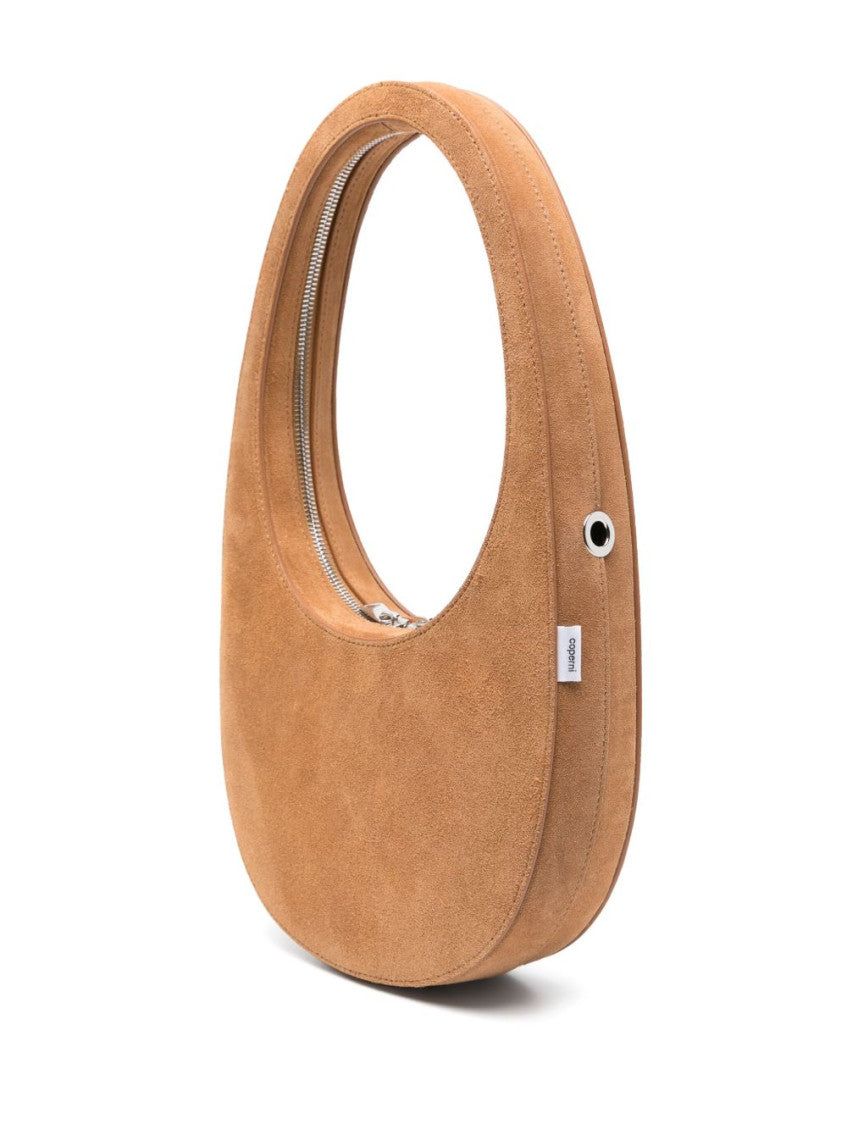 Brown Swipe Suede Shoulder Bag 4