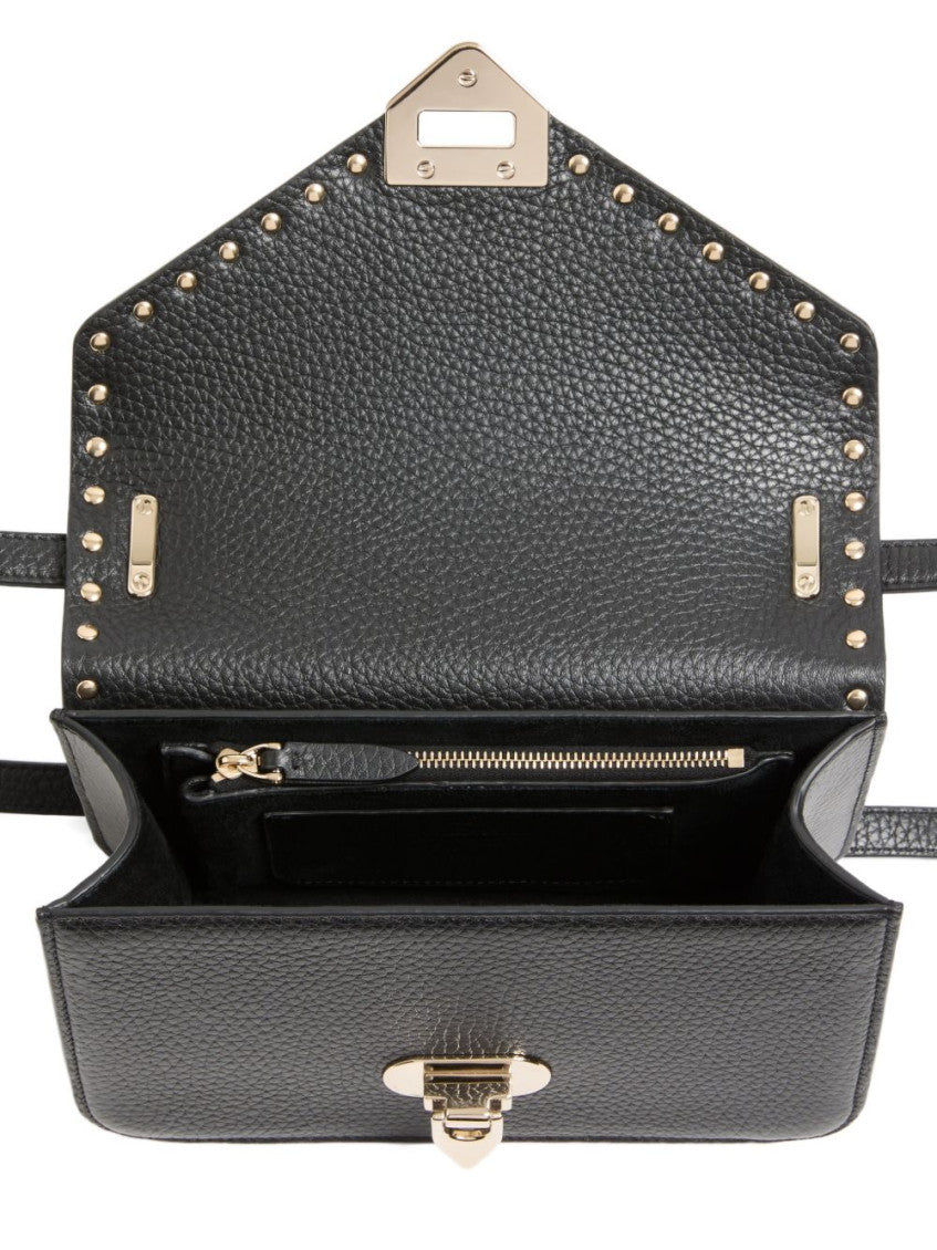 Black Rockstud Small Shoulder Bag 5