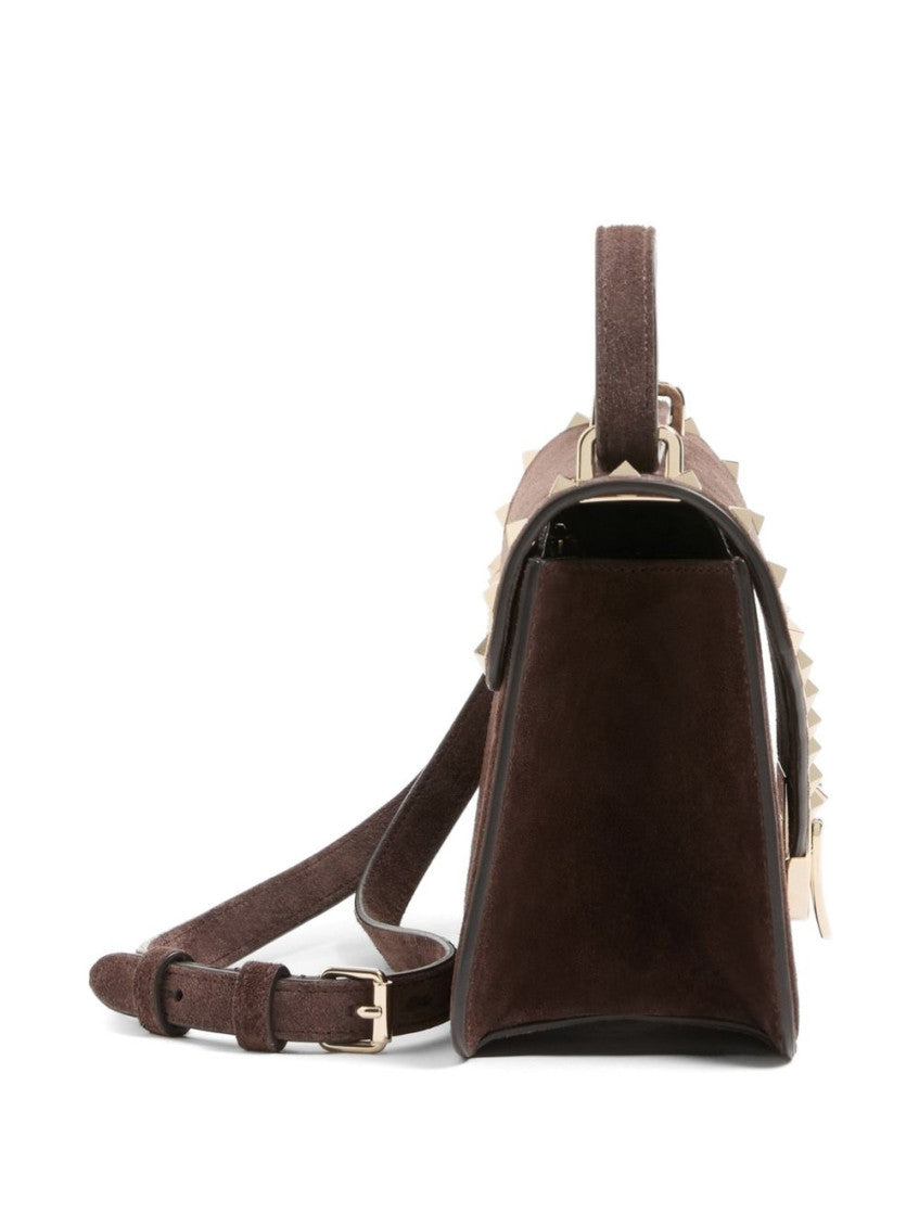 Brown Rockstud Small Shoulder Bag 4