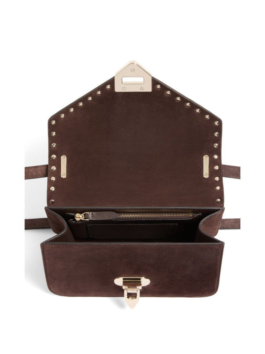 Brown Rockstud Small Shoulder Bag 5