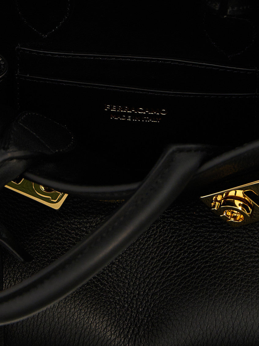 Black 'Hug Mini' Satchel Handbag 4