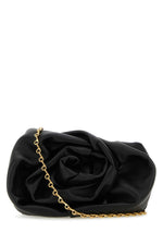 Black Rose leather clutch 1