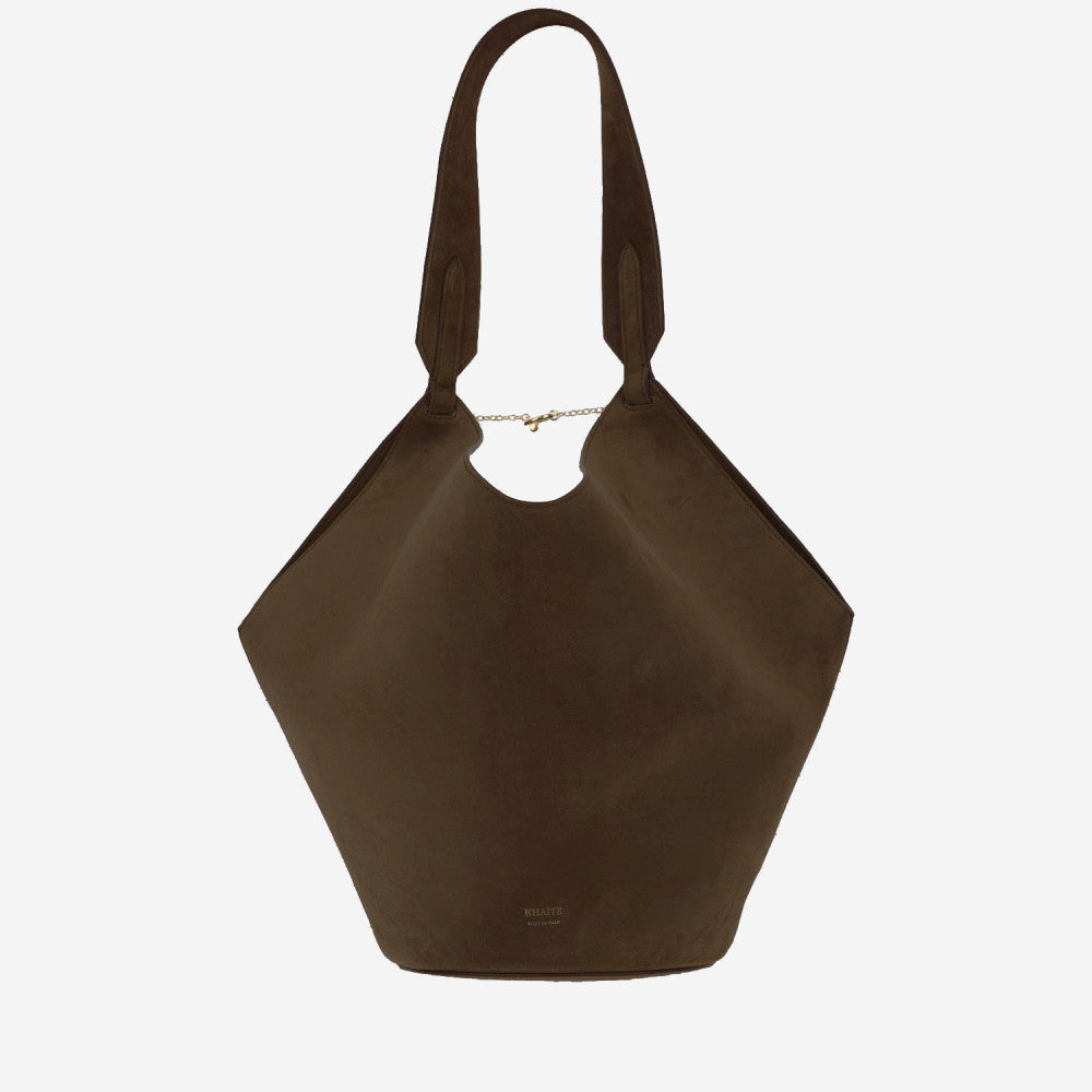 Dark Brown suede Shoulder Bag 1