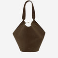 Dark Brown suede Shoulder Bag 1