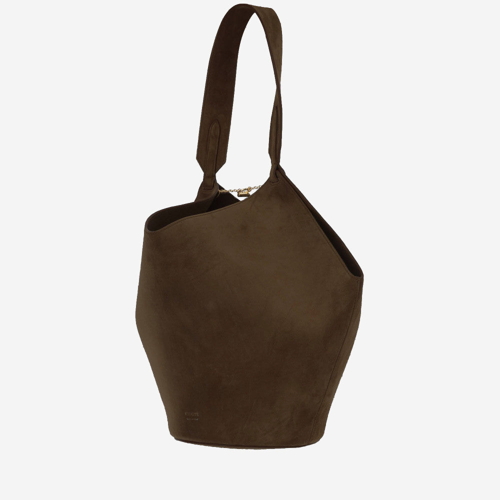 Dark Brown suede Shoulder Bag 2