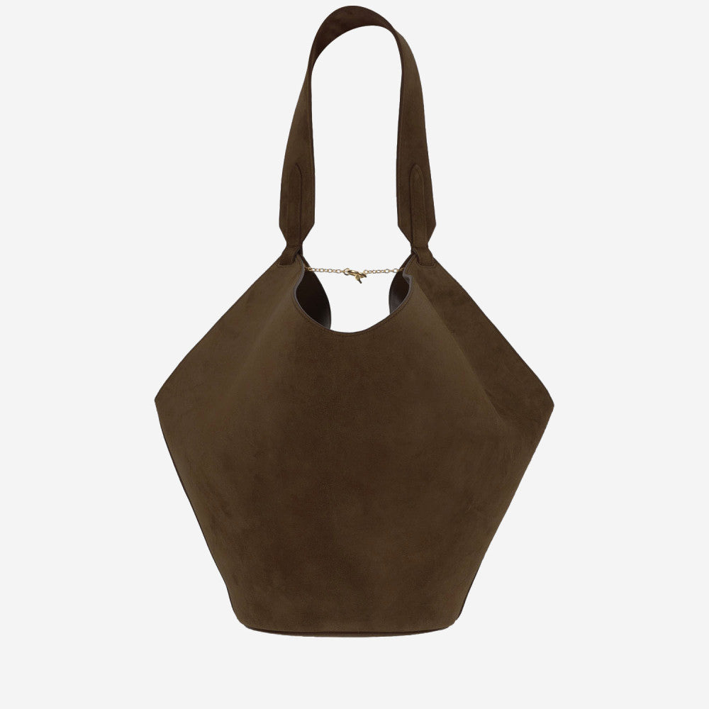 Dark Brown suede Shoulder Bag 3