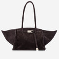 Dark Brown Mama Everyday Top Zip Tote 1