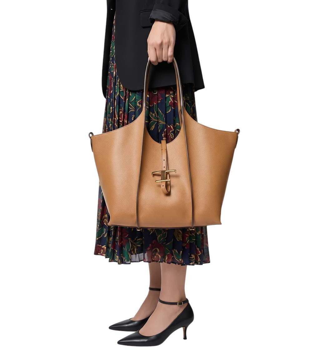 Brown T Timeless Small Tote 4