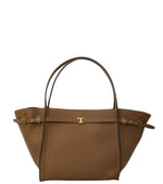 Brown T Signature Medium Tote 1
