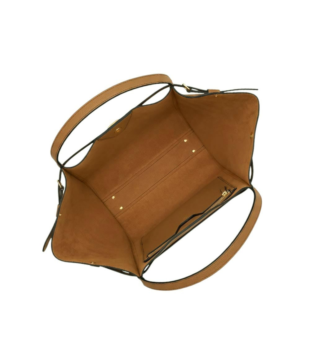 Brown T Signature Medium Tote 3