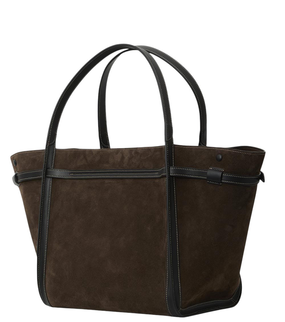 Brown T Signature Medium Tote 2